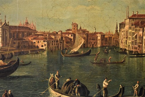 XVIIIe siècle - Venise, entré dans le Grand Canal de la "Chiesa della Salute" du XVIIIe